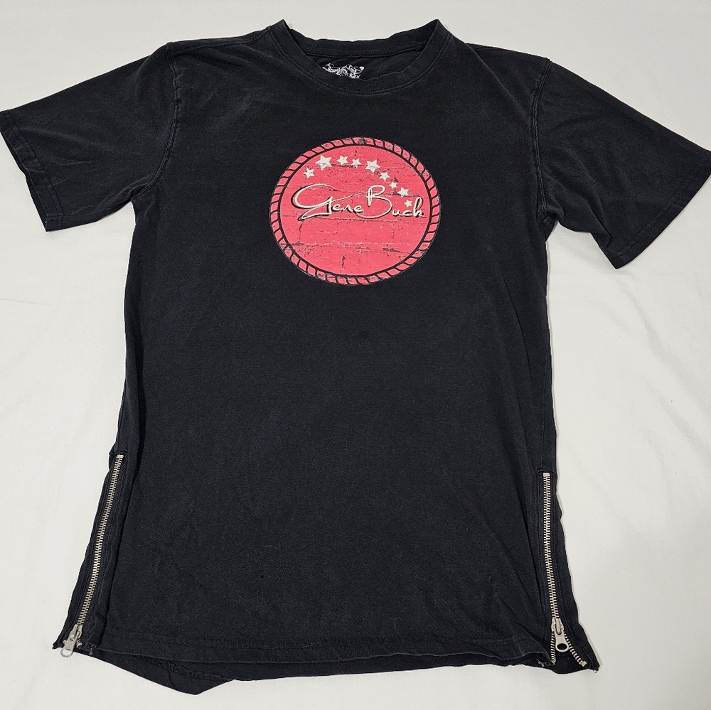 Beyond The Limit x Gene Buck Nation Side Zippers T-shirt Men's Medium FIT Black